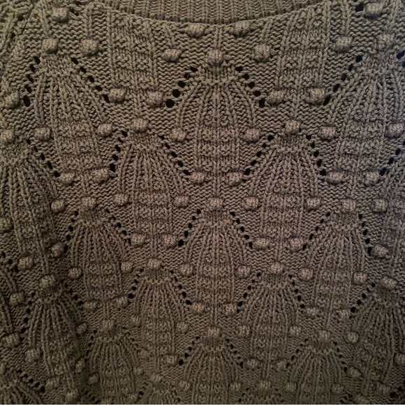 HARPER Francesca’s Women Sage Green Knit Balloon Sleeve Sweater Size Medium - Picture 3 of 7